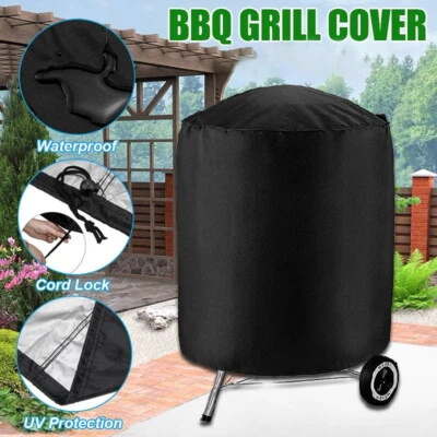 LONENENSSL Rund BBQ Grillabdeckung Gasgrill Abdeckhaube Kugelgrill Schutzhülle 58x77cm 2024