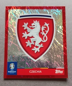 SLOVAKIA Badge Scudetto Figurine SWISS EDITION TOPPS UEFA EURO 2024 Sticker MINT - Picture 1 of 2