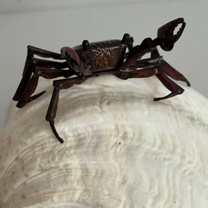 19th Century Jizai Okimono Articulating Crab Signed Hiromi Fujiwara - Picture 1 of 9