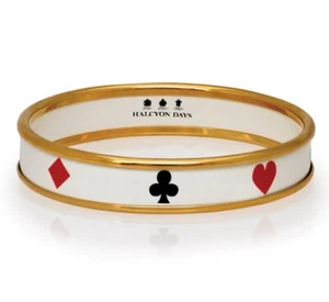 Halcyon Days Deck of Cards on Rice Motif Bangle - Picture 1 of 3