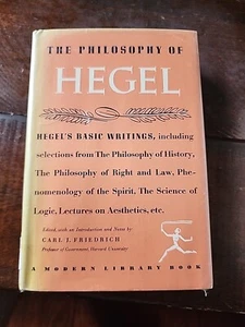 THE PHILOSOPHY OF HEGEL 1954 The Modern Library, NY HC/DJ - Picture 1 of 6