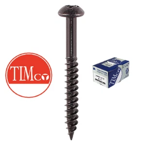 TIMco Blackjax Pozi Pan Roundhead Black Passivated Screws | All Sizes | 200 Box - Picture 1 of 1