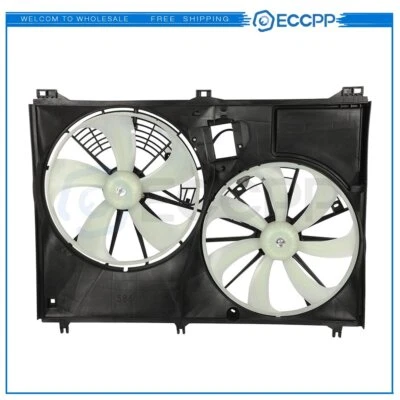 Radiator Condenser Cooling Fan Assembly For 2014-2018 2019 Toyota Highlander Foto 1 de 4