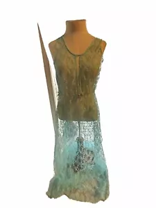 Cine Star Nachthemd hellblau Unisex lang transparent Spitze Medium - Bild 1 von 10