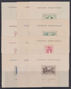 E4931: (24) 1937 French Colonies Paris Expo Sheets, NH - Picture 1 of 2
