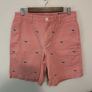 Vineyard Vines Men's Chino Shorts Pink Size 32 Cotton Blend Breaker Short Golf - Picture 1 of 4