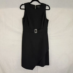 Funda de Vestido Negra Pequeña Casa Blanca Mercado Negro Talla 6 Sin Mangas Carrera Oficina - Imagen 1 de 9