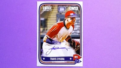2024 Onyx Vintage Béisbol - Travis Sykora Vintage Autogaph RC, AU #VATRSY Foto 1 de 2