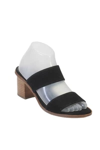 Joie Women's Open Toe Strappy Block Heels Slip-On Sandals Black Size 38.5 - Picture 1 of 5