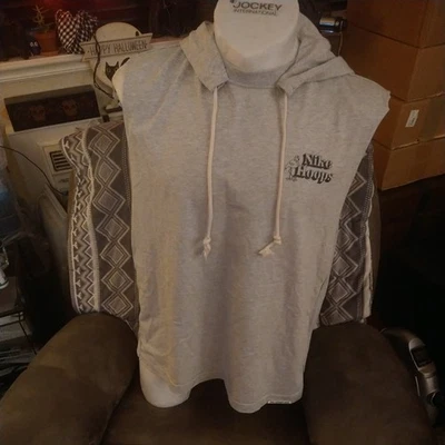 Nike Dri-Fit Standard Issue Basketball Sleeveless Hoodie Grey Men's Size XL - Image 1 of 4