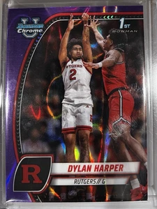 2024-25 Bowman University cromo púrpura refractor de lava - Dylan Harper #22 (RC) - Imagen 1 de 1
