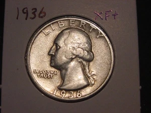 Washington Quarter 1936 XF + fecha popular envío gratuito - Imagen 1 de 2
