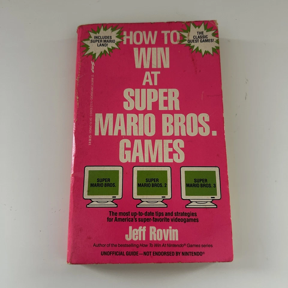Vintage How To Win At Super Mario Bros. Paperback Video Game Guide Book - Image 1 of 4