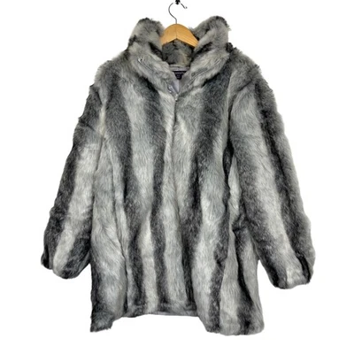 Mujer Roamans Talla 18/20 Imitación Piel Cremallera Frontal Chaqueta Abrigo Bolsillos Forrado Foto 1 de 4