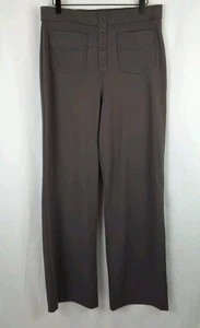 Pantalones informales HALARA cintura alta botones con bolsillos pull-on/gris/grandes altos  - Imagen 1 de 12