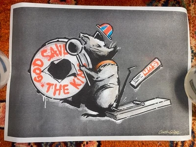 Conzo Throb and Ciaran Glöbel Fake A Banksy Cut & Run Original GOMA 2023 Signed - Image 1 of 4