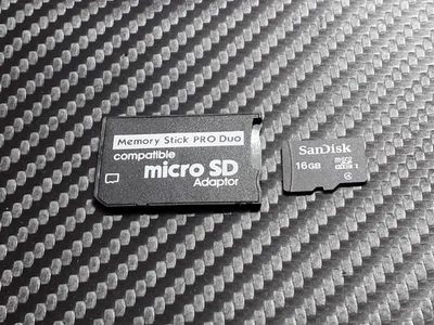 Memory Stick Pro Duo 16 GB - per fotocamera Cyber Shot - Micro SD + adattatore - Immagine 1 di 3