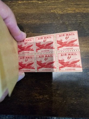 US C39a F/VF MNH Full booklet pane, plus a partial in a BKC4 intact booklet! - Image 1 of 4