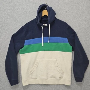 Marine Layer Hoodie Sweatshirt Mens L Colorblock Holiday 2021 Retro Minimalist - Picture 1 of 11