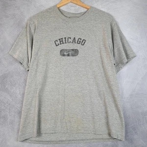 Maglietta Nike Chicago vintage uomo grande grigio erica grafica logo swoosh maglietta - Foto 1 di 19