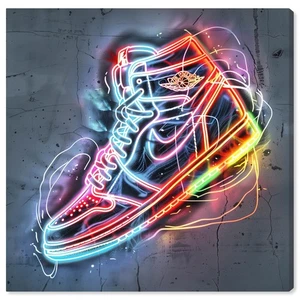 Notoriart Sneaker Colorate Gallery Sneaker Avvolte 1 Pezzo Tela Wall Art 16... - Foto 1 di 6