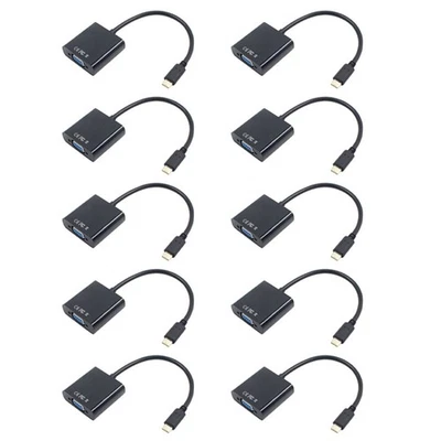 10X USB-C USB3.1 Typ C Fuer Adapterkabel VGA-Stecker auf VGA-Buchse Video-T9143 - Bild 1 von 4