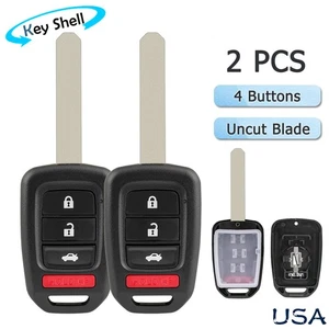 2 For 2013 2014 2015 2016 2017 Honda Accord Remote Key Fob Case Shell 4 Buttons - Picture 1 of 7