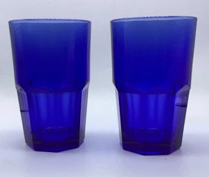 Juego de 2 vasos refrigeradores Crisa azul cobalto 8 paneles 5 3/8", 16 oz. - Imagen 1 de 4