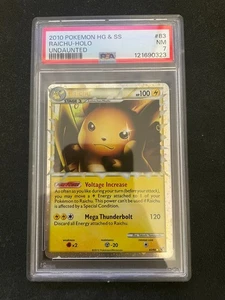 2010 POKEMON UNDAUNTED RAICHU PRIME #83 ULTRA RARE HOLO FOIL PSA 7 NM - Picture 1 of 2
