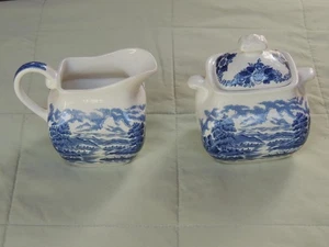 Lochs of Scotland Royal Warwick Cream & Sugar Loch Leven Excellent - Picture 1 of 13