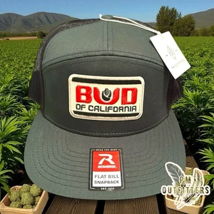 Bud Of California Parche Richardson 168 Camionero Nuevo Sombrero Billete Plano 7 Paneles - Imagen 1 de 12