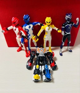 Bandai Power Rangers Jungle Fury Gekiranger Soft Vinyl Figure Bulk Set Used JP - Picture 1 of 11