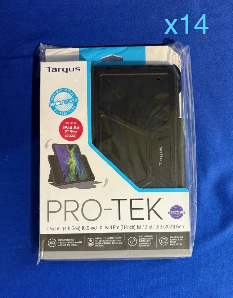 14x Targus Pro-Tek Rotating Case - iPad Air 4th Gen 10.9" iPad Pro 11" 3rd 2021 - Image 1 of 4