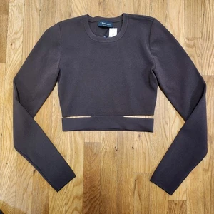 Ten by Babaton Retrospect Langarm Pullover Oberteil Kaffeebohne Braun Gr. M - Bild 1 von 11