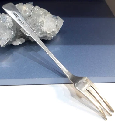 ANTICA POSATE ARGENTO STERLING MINIATURA FORCHETTA SEGNO DISTINTIVO 1931 NON ROTTAMI ARGENTO, - Immagine 1 di 4