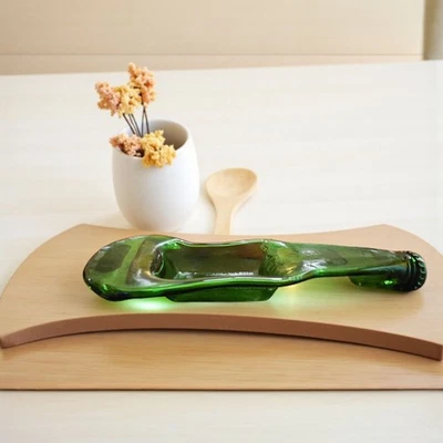 Барная стойка Heineken зеленая обновленная стеклянная бутылка ложка подставка, пепельница, мужская пещера (RT3) - Изображение 1 из 4