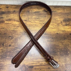Larry Mahan Gürtel Gr. 46 Leder Cognac Braun Western Holster Style Silber Schnalle - Bild 1 von 7