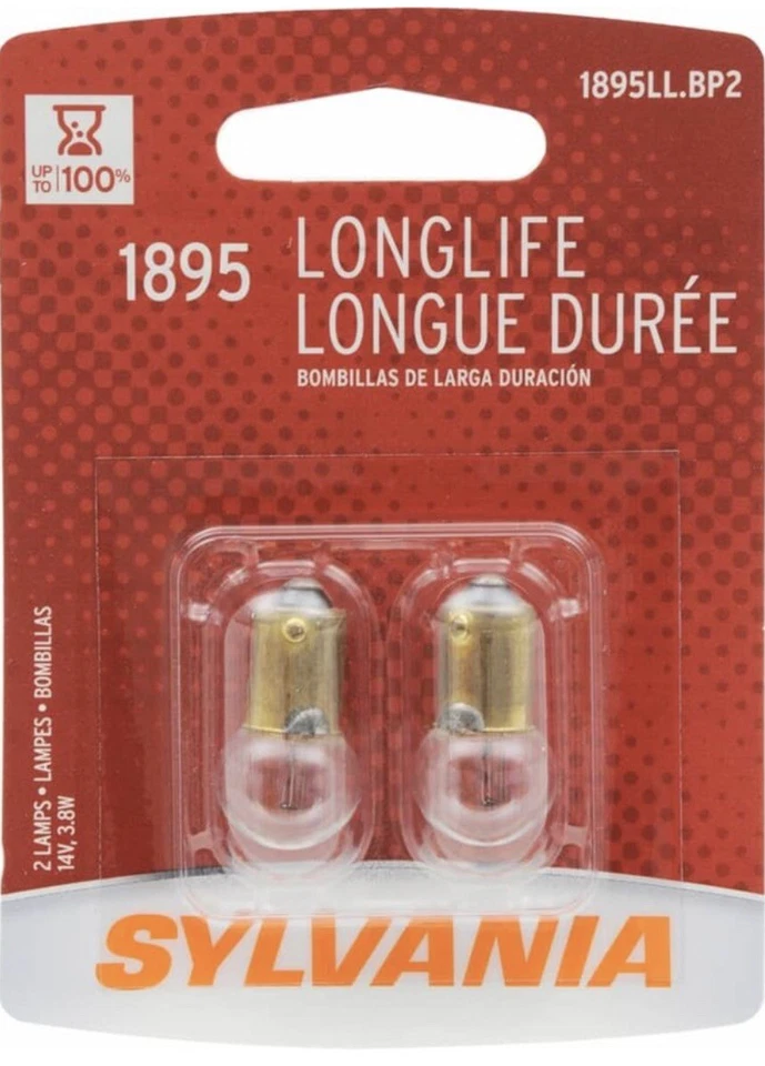 Sylvania Long Life - 2 Pack - 1895LL Light Bulb Parking Clock Glove Box yv - Image 1 of 1