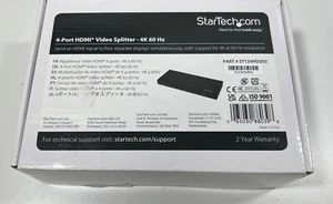 Nuovo Startech 4 porte HDMI splitter - 4K 60Hz - 1x4 vie HDMI 2.0 splitter HDR ST12 - Foto 1 di 2