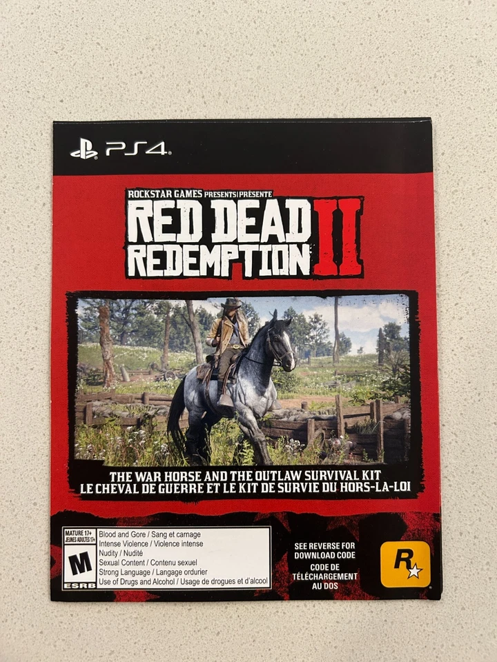 Red Dead Redemption II 2 War Horse Outlaw набор - Playstation 4 PS4 DLC дополнение - Изображение 1 из 1