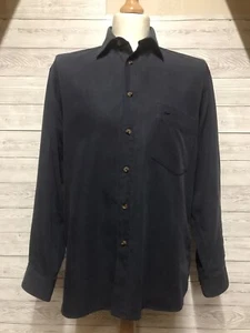 Oakman Men's Designer Blue Long Sleeve Shirt Size *Large* L Cotton RRP £49 - Picture 1 of 7