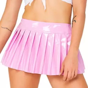 Minifalda plisada de vinilo con cremallera cierre escolar para niña Rave rosa 5136 - Imagen 1 de 5