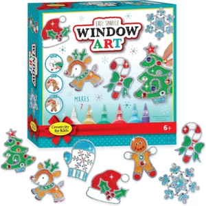 Creativity for Kids Holiday Easy Sparkle Window Art Craft Kit - Christmas - Picture 1 of 7