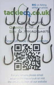 Ganchos de pesca de carpa, anzuelos de pesca de carpa negros mate - Imagen 1 de 3