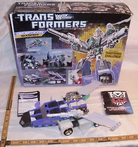 HASBRO TRANSFORMERS SIX SHOT G1 DECEPTICON 1987 TAKARA ROBOT FIGURE SET BOXED - Picture 1 of 5