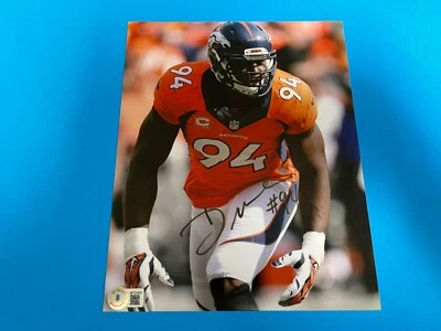 Foto 8x10 firmada por Demarcus Ware Broncos Cowboys Beckett BAS autenticada Foto 1 de 3
