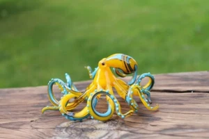 Vidrio soplado pulpo figura de vidrio pulpo vidrio océano pulpo Kraken Glass - Imagen 1 de 7