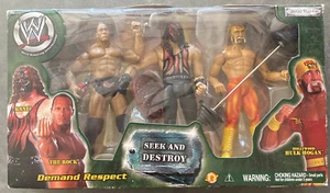 WWE Jakks Seek And Destroy The Rock, Kane Hollywood Hulk Hogan WWF Hasbro Mattel - Picture 1 of 24