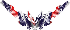2021 Skidoo SUMMIT X EXPERT TURBO S American Flag Graphic Kit Wrap Decals Design - Picture 1 of 2
