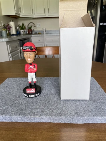 VTG 7" SARATOGA RACE TRACK SOUVENIR ANGEL CORDERO BOBBLE HEAD JOCKEY FIGURE🔥🔥 Cover